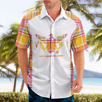 Personalized US Virgin Islands Hawaiian Shirt Eagle Madras Pattern