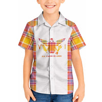 Personalized US Virgin Islands Hawaiian Shirt Eagle Madras Pattern