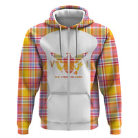 Personalized US Virgin Islands Hoodie Eagle Madras Pattern