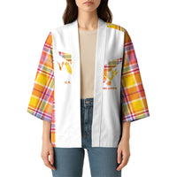 Personalized US Virgin Islands Kimono Eagle Madras Pattern