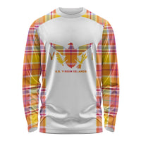 Personalized US Virgin Islands Long Sleeve Shirt Eagle Madras Pattern
