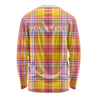 Personalized US Virgin Islands Long Sleeve Shirt Eagle Madras Pattern