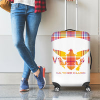 US Virgin Islands Luggage Cover Eagle Madras Pattern