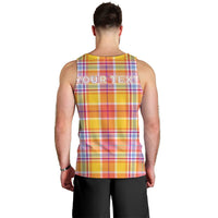Personalized US Virgin Islands Men Tank Top Eagle Madras Pattern