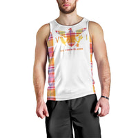 Personalized US Virgin Islands Men Tank Top Eagle Madras Pattern