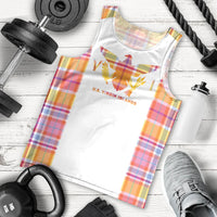 Personalized US Virgin Islands Men Tank Top Eagle Madras Pattern