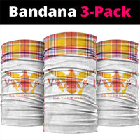 US Virgin Islands Neck Gaiter Eagle Madras Pattern