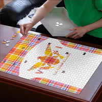 US Virgin Islands Puzzle Eagle Madras Pattern