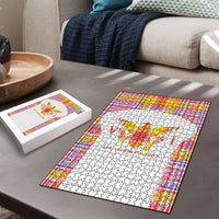 US Virgin Islands Puzzle Eagle Madras Pattern