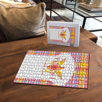 US Virgin Islands Puzzle Eagle Madras Pattern