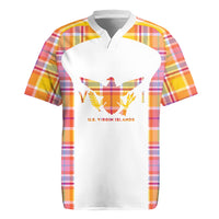 Personalized US Virgin Islands Rugby Jersey Eagle Madras Pattern