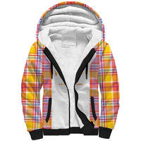 Personalized US Virgin Islands Sherpa Hoodie Eagle Madras Pattern