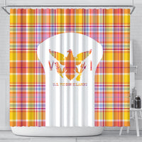 US Virgin Islands Shower Curtain Eagle Madras Pattern