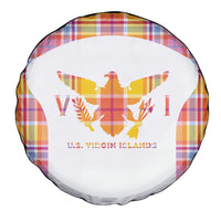 US Virgin Islands Spare Tire Cover Eagle Madras Pattern
