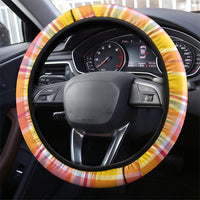 US Virgin Islands Steering Wheel Cover Eagle Madras Pattern