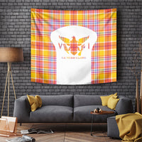 US Virgin Islands Tapestry Eagle Madras Pattern
