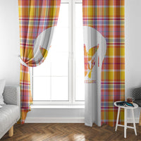 US Virgin Islands Window Curtain Eagle Madras Pattern