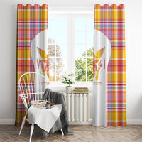 US Virgin Islands Window Curtain Eagle Madras Pattern