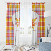 US Virgin Islands Window Curtain Eagle Madras Pattern