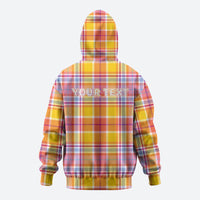Personalized US Virgin Islands Zip Hoodie Eagle Madras Pattern