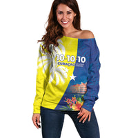 Curacao Day Off Shoulder Sweater One People One Heart