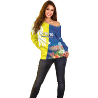 Curacao Day Off Shoulder Sweater One People One Heart
