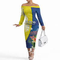 Curacao Day Off The Shoulder Long Sleeve Dress One People One Heart