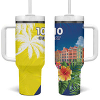 Curacao Day Tumbler With Handle One People One Heart