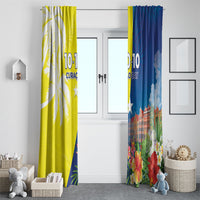 Curacao Day Window Curtain One People One Heart