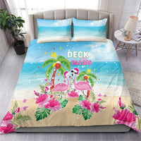 Hawaii Christmas Bedding Set Deck The Palms Holiday Flamingos LT05 - Wonder Print Shop