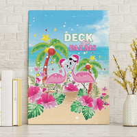 Hawaii Christmas Canvas Wall Art Deck The Palms Holiday Flamingos LT05 - Wonder Print Shop