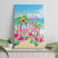 Hawaii Christmas Canvas Wall Art Deck The Palms Holiday Flamingos LT05 - Wonder Print Shop
