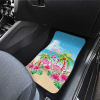 Hawaii Christmas Car Mats Deck The Palms Holiday Flamingos LT05 - Wonder Print Shop