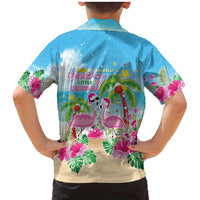 Hawaii Christmas Family Matching Mermaid Dress and Hawaiian Shirt Deck The Palms Holiday Flamingos LT05 - Wonder Print Shop