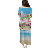 Hawaii Christmas Family Matching Puletasi and Hawaiian Shirt Deck The Palms Holiday Flamingos LT05 - Wonder Print Shop