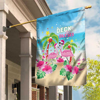 Hawaii Christmas Garden Flag Deck The Palms Holiday Flamingos LT05 - Wonder Print Shop