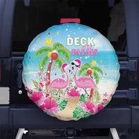 Hawaii Christmas Spare Tire Cover Deck The Palms Holiday Flamingos LT05 - Wonder Print Shop