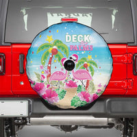 Hawaii Christmas Spare Tire Cover Deck The Palms Holiday Flamingos LT05 - Wonder Print Shop