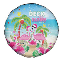 Hawaii Christmas Spare Tire Cover Deck The Palms Holiday Flamingos LT05 - Wonder Print Shop