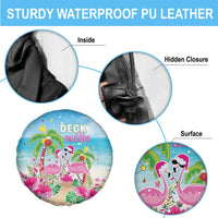 Hawaii Christmas Spare Tire Cover Deck The Palms Holiday Flamingos LT05 - Wonder Print Shop