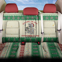 Funny Skeleton Christmas Back Car Seat Cover It's Fine I'm Fine Everything Is Fine - Wonder Print Shop