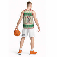 Funny Skeleton Christmas Basketball Jersey It's Fine I'm Fine Everything Is Fine - Wonder Print Shop