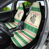 Funny Skeleton Christmas Car Seat Cover It's Fine I'm Fine Everything Is Fine - Wonder Print Shop
