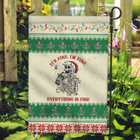 Funny Skeleton Christmas Garden Flag It's Fine I'm Fine Everything Is Fine - Wonder Print Shop