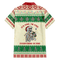 Funny Skeleton Christmas Hawaiian Shirt It's Fine I'm Fine Everything Is Fine - Wonder Print Shop