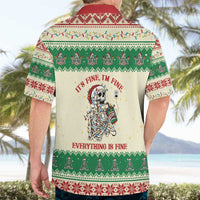 Funny Skeleton Christmas Hawaiian Shirt It's Fine I'm Fine Everything Is Fine - Wonder Print Shop