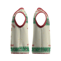 Funny Skeleton Christmas Knitted V-Neck Vest It's Fine I'm Fine Everything Is Fine - Wonder Print Shop