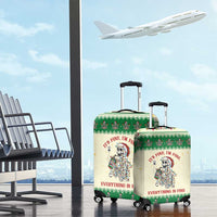 Funny Skeleton Christmas Luggage Cover It's Fine I'm Fine Everything Is Fine - Wonder Print Shop