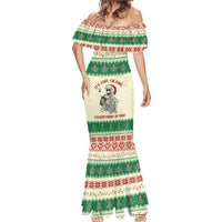 Funny Skeleton Christmas Mermaid Dress It's Fine I'm Fine Everything Is Fine - Wonder Print Shop