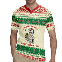 Funny Skeleton Christmas Rugby Jersey It's Fine I'm Fine Everything Is Fine - Wonder Print Shop